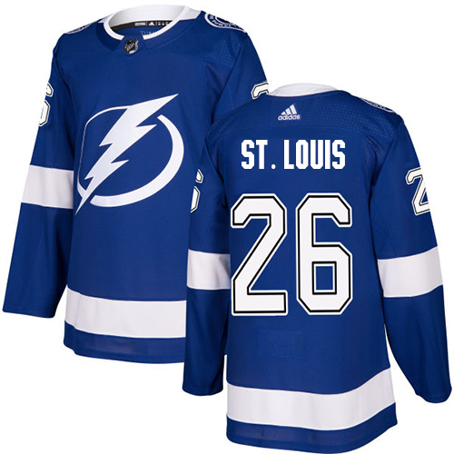 Adidas Men Tampa Bay Lightning #26 Martin St. Louis Blue Home Authentic Stitched NHL Jersey